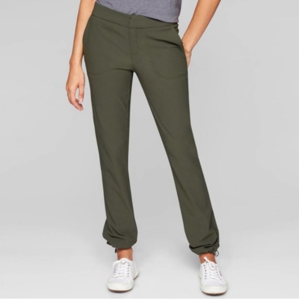 Athleta Wander Straight Pants in Arbor Olive Size 8